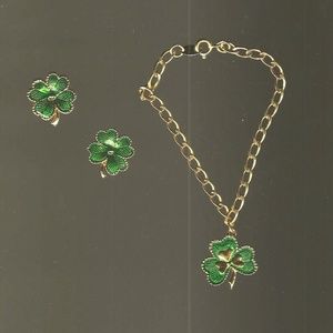 Shamrock Earring and Bracelet Set